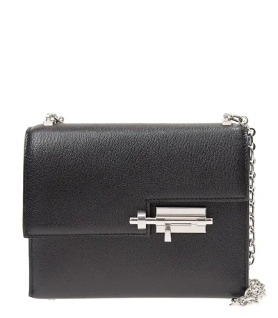 hermes verrou chaine bag black 17cm lahnp