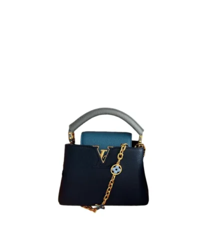 louis vuitton capucines mini taurillon cowhide navy blue 20cm 9tznj