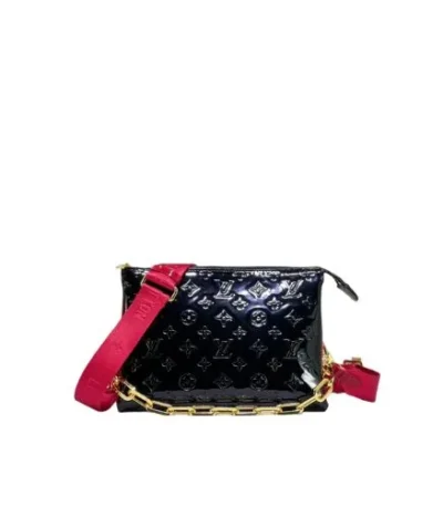 louis vuitton coussin pm bag black red 26cm r8sb4