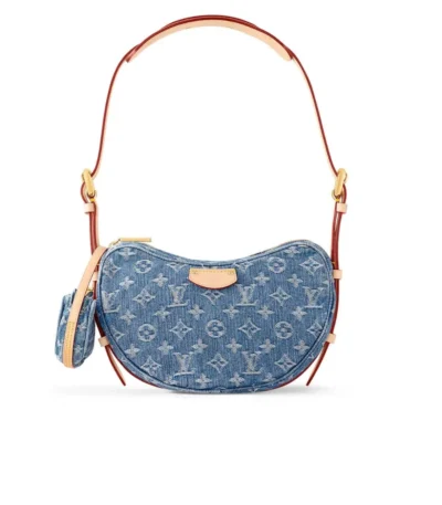 louis vuitton croissant mm monogram denim 25cm bam27