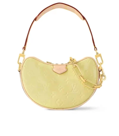 louis vuitton croissant pm bag monogram vernis leather chic and yellow 25cm sswgm
