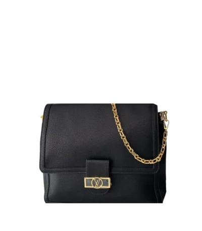 louis vuitton dauphine bag with chain black 34cm t4dl3