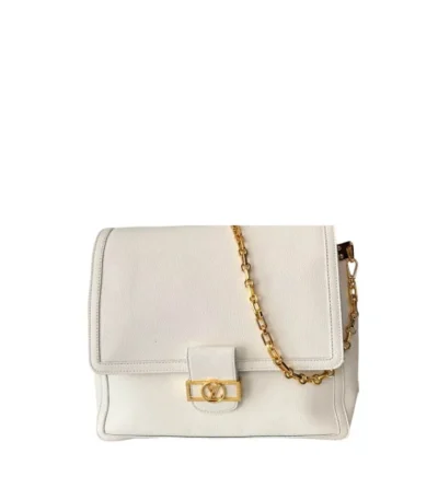 louis vuitton dauphine bag with chain white 34cm 3nlov
