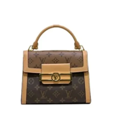louis vuitton dauphine capitale bag brown 21cm pvsz2