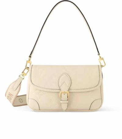 louis vuitton diane monogram empreinte leather crme beige 18cm jvr5a