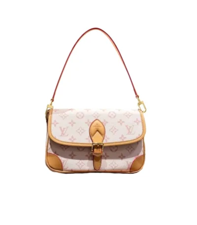 louis vuitton diane satchel monogram cream beige 25cm gbwhq