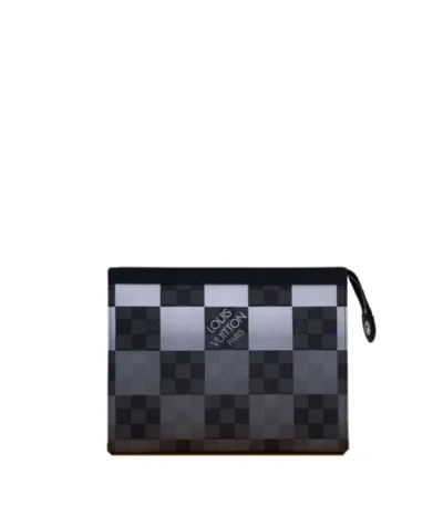 louis vuitton discovery pochette damier graphite white clutch 27cm fl7km