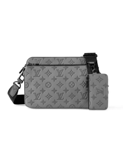 louis vuitton duo messenger bag gray shadow 25cm dyfcg