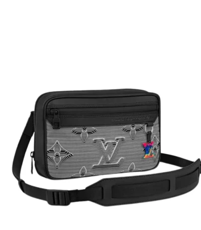 louis vuitton expandable messenger bag black 25cm xehyg