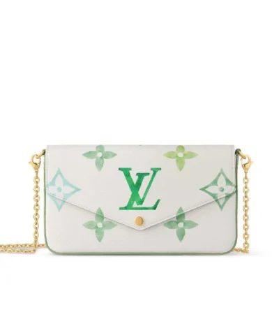 louis vuitton flicie pochette green 21cm 3ezn0