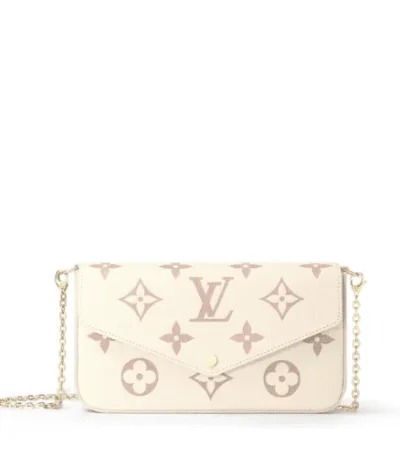 louis vuitton flicie pochette white and pink 21cm idpp9