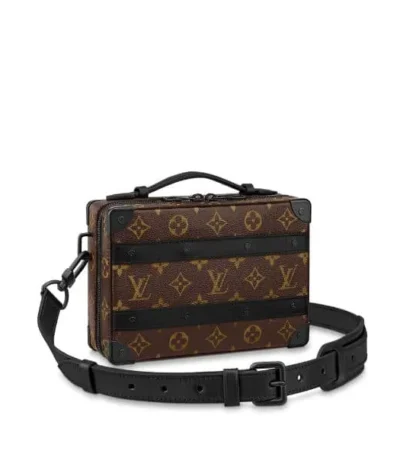 louis vuitton handle solf trunk brown black 22cm kph0e