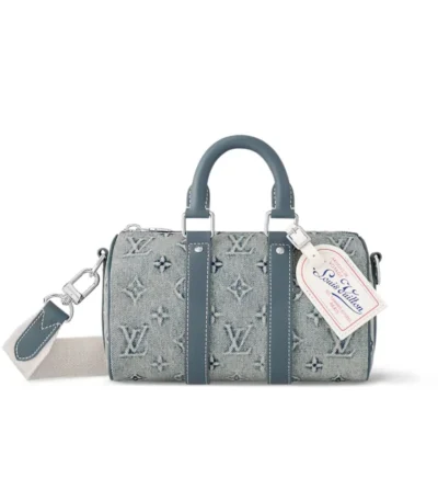 louis vuitton keepall bandoulire 25 monogram washed denim canvas 24cm w8tdx