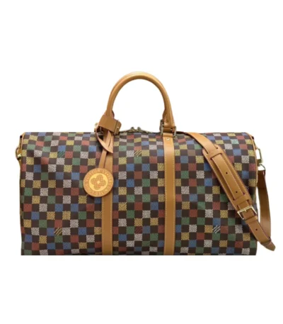 louis vuitton keepall bandoulire 50 leather trim muticolor 50cm irxgr