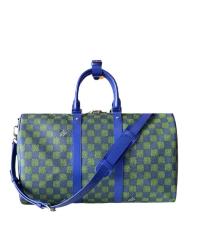 louis vuitton keepall bandoulire blue green 45cm mwneh
