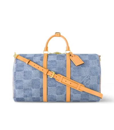 louis vuitton keepall bandoulire denim other blue 45cm nf2d7