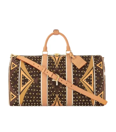 louis vuitton keepall bandoulire monogram canvas brown and yellow 45cm lnxtp