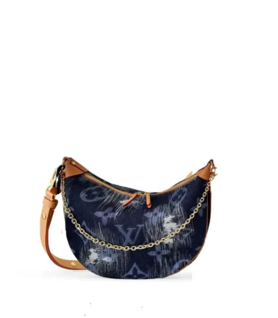 louis vuitton loop bag monogram denim blue 38cm eqilz