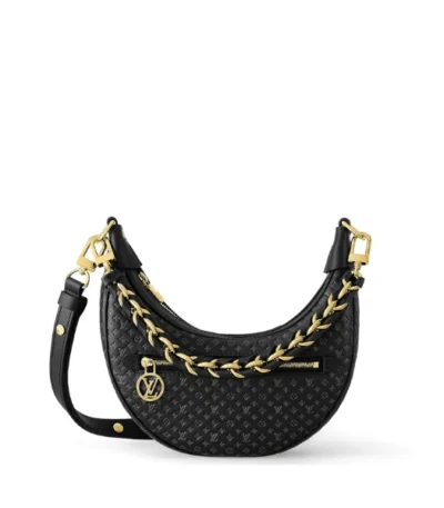 louis vuitton loop baguette bag black 23cm ru1av
