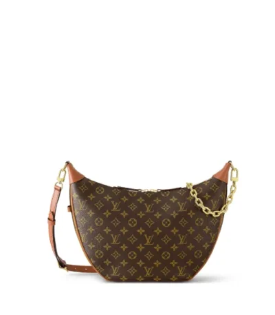 louis vuitton loop hobo monogram canvas brown 35cm u7k9f