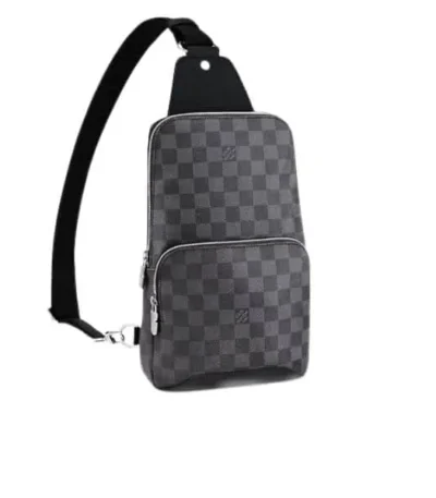 louis vuitton louis vuitton avenue slingbag damier black 31cm dv40l
