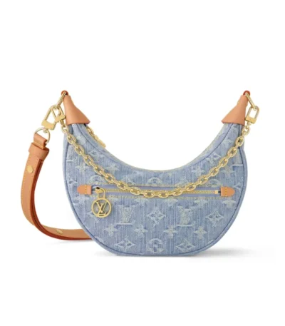 louis vuitton lv by the pool loop monogram sky blue denim 25cm i2dnx