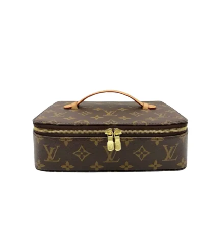 louis vuitton lv nice jewelry case brown 23cm r7k6a