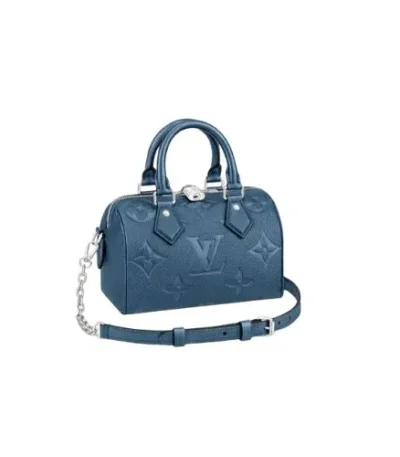 louis vuitton lv speedy bandouliere 20 handbag navy blue uepre