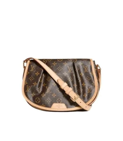 louis vuitton menilmontant pm shoulder crossbody bag brown 28cm ztj3h