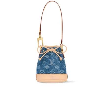 louis vuitton micro noe bag charm monogram denim blue 10cm 5bg4f