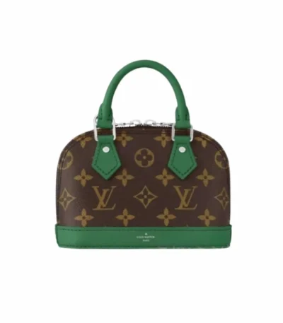 louis vuitton mini alma monogram canvas mix with green 18cm zy6st