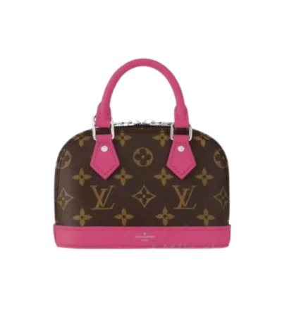 louis vuitton mini alma monogram canvas mix with pink 18cm yk7g5