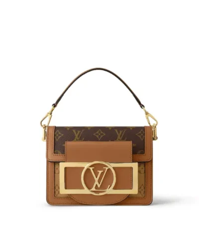 louis vuitton mini dauphine lock xl brown 20cm bm8z7
