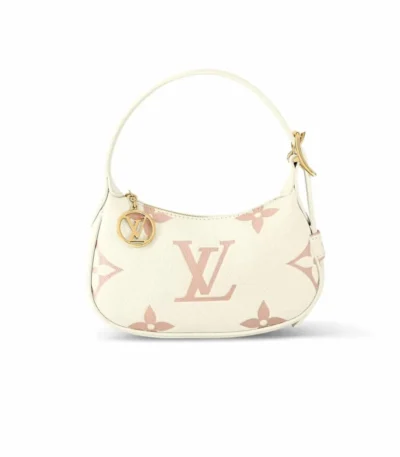 louis vuitton mini moon bag in latte white and chamallow pink 21cm ynvkp