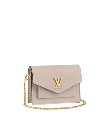 louis vuitton mini mylockme chain pochette in cream color 13cm ohjg5
