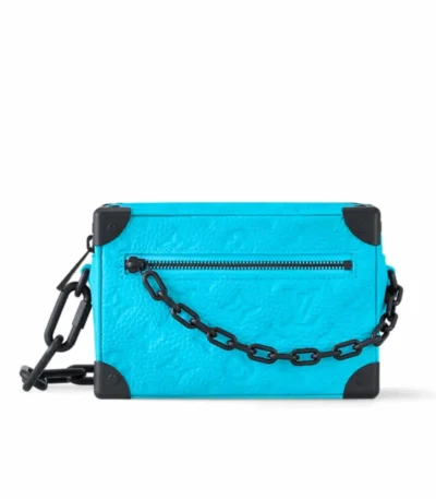louis vuitton mini soft trunk turquoise 18cm man7v