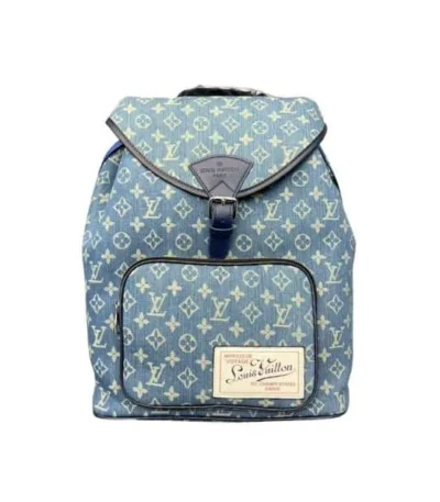 louis vuitton monogram backpack denim blue 40cm a8ppj