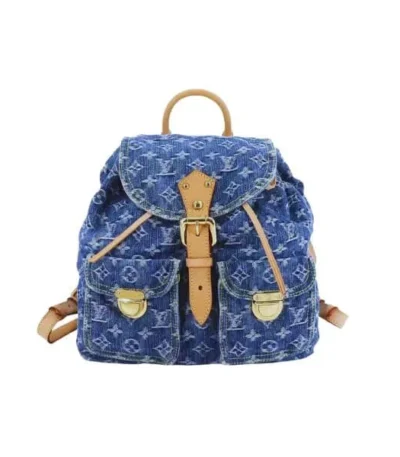 louis vuitton monogram denim sack add gm backpack rucksack blue 30cm w2vct