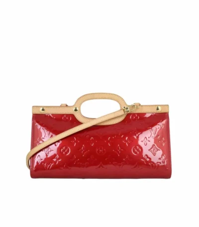 louis vuitton monogram vernis roxbury drive handbag red 33cm 8b0az