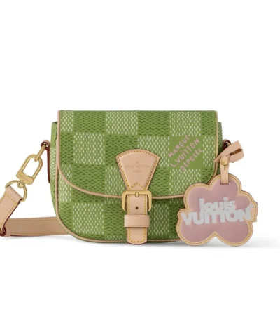 louis vuitton montsouris messenger bag green 20cm 83q9e