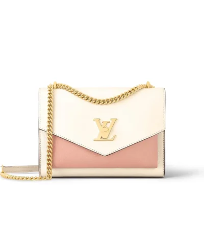 louis vuitton mylockme satchel chain bag rose trianon 23cm oa3pt