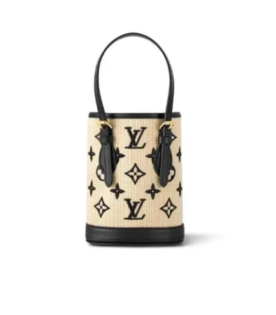 louis vuitton nano bucket bag black 17cm kyybr