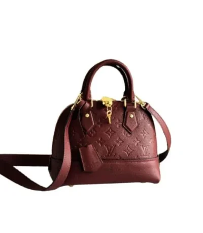 louis vuitton neo alma bb bag monogram empreinte burgundy 24cm 51cj5
