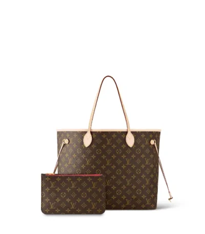 louis vuitton neverfull brown and red mm 32cm uho2v