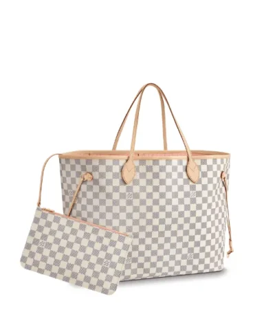 louis vuitton neverfull gm damier azur and light pink 40cm ad9jh
