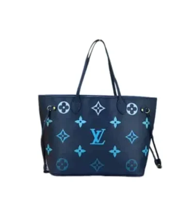 louis vuitton neverfull mm blue 31cm 1ppb3