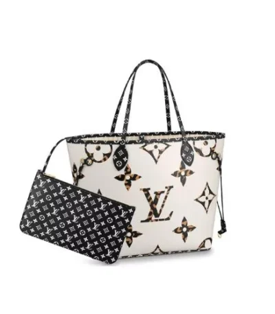 louis vuitton neverfull monogram giant jungle mm white havana sdiia