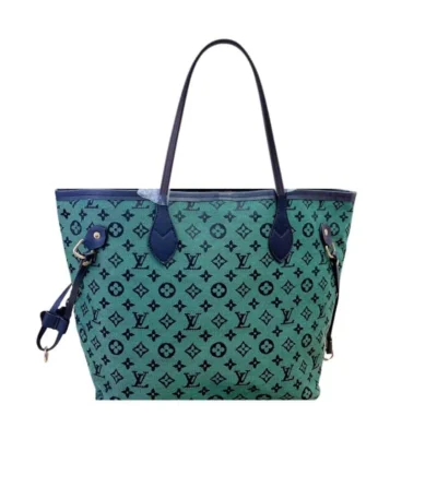 louis vuitton neverfull tote monogram blue 44cm hebyw