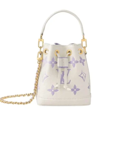 louis vuitton noe nano white with purple 17cm l8izk