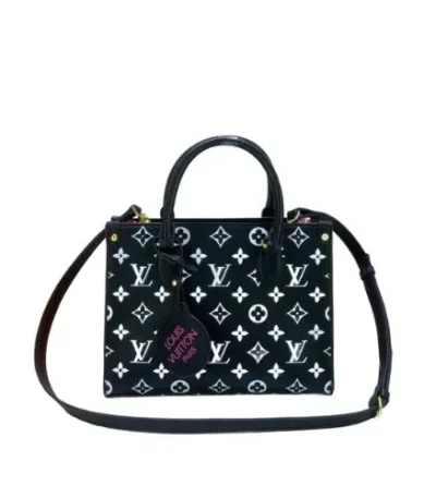 louis vuitton onthego black white 35cm ajymz
